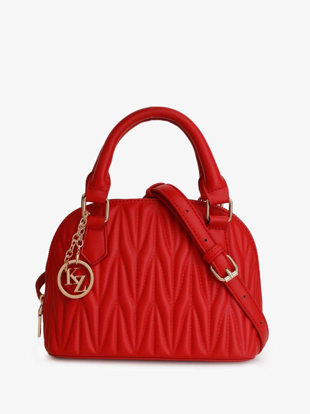 

Kazo Quilted Small Solid Sling Bag, Burgundy