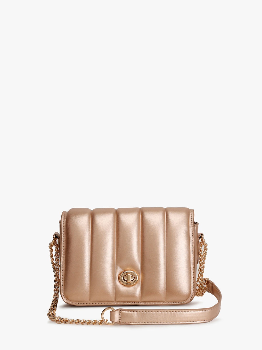 

Kazo Stripe Quilted Sling Bag, Metallic