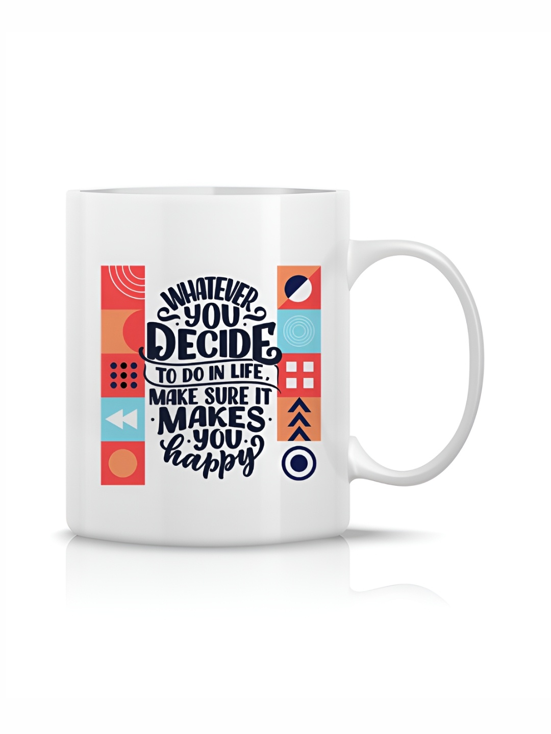 

The Decor Lane White & Black Printed Ceramic Glossy Mug 325 ml