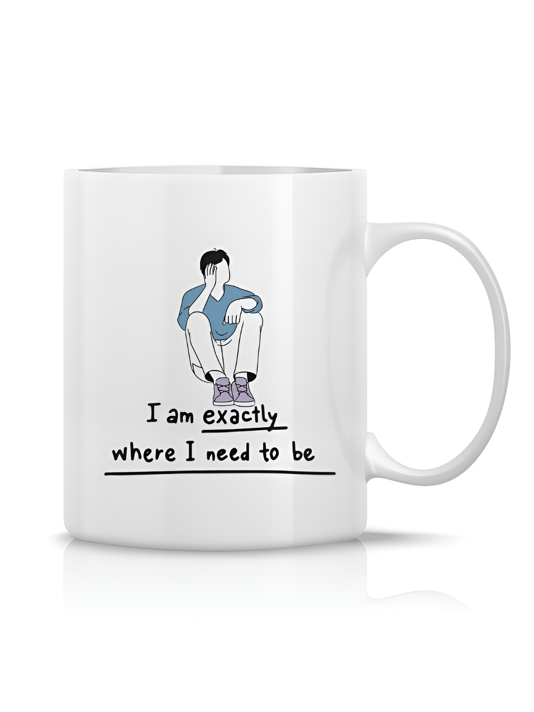 

The Decor Lane White & Black Printed Ceramic Glossy Mug 325 ml