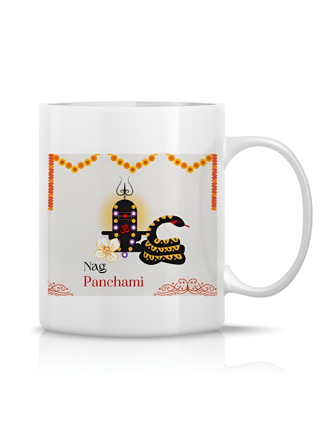 

The Decor Lane White Printed Ceramic Glossy Mugs