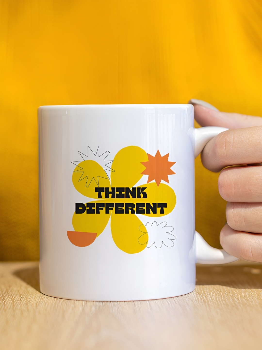 

The Decor Lane White Printed Ceramic Glossy Mugs