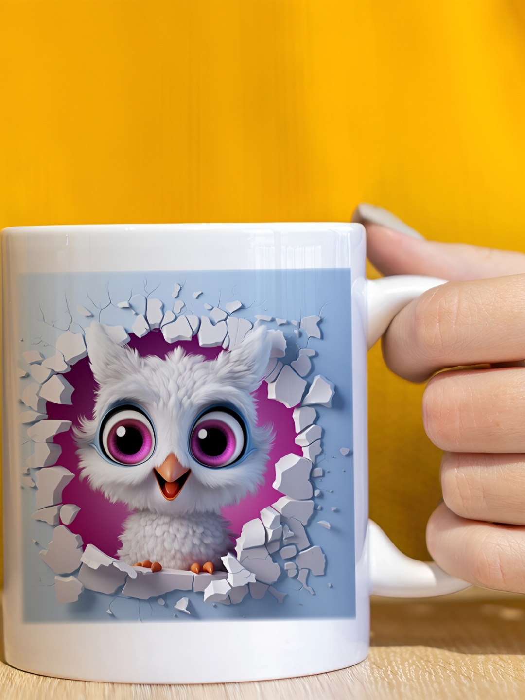 

The Decor Lane White Printed Ceramic Glossy Mugs