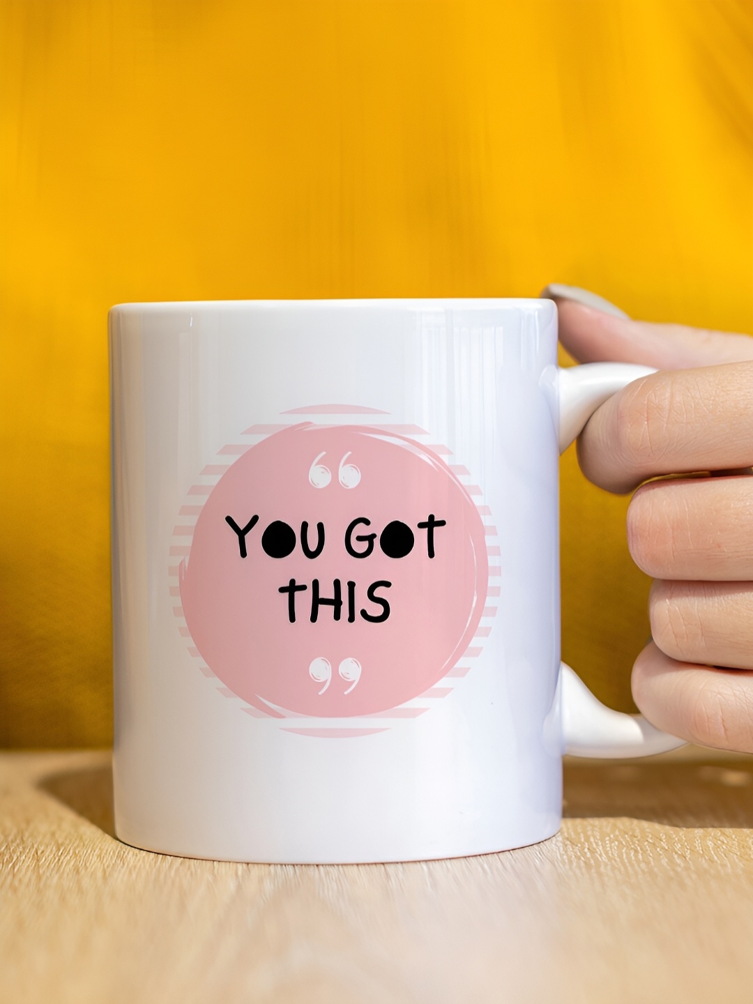 

The Decor Lane White Printed Ceramic Glossy Mugs