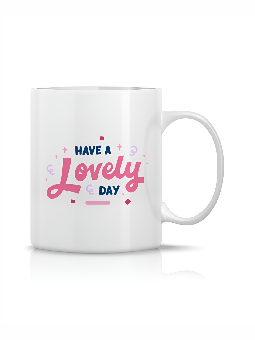 

The Decor Lane White Printed Ceramic Glossy Mugs