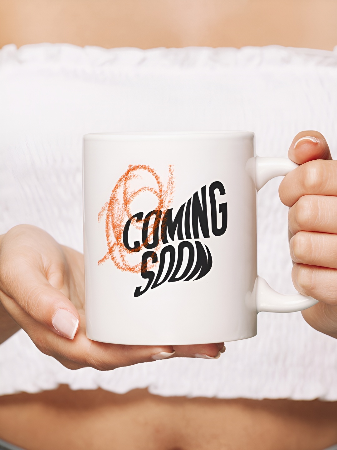 

The Decor Lane White Printed Ceramic Glossy Mugs