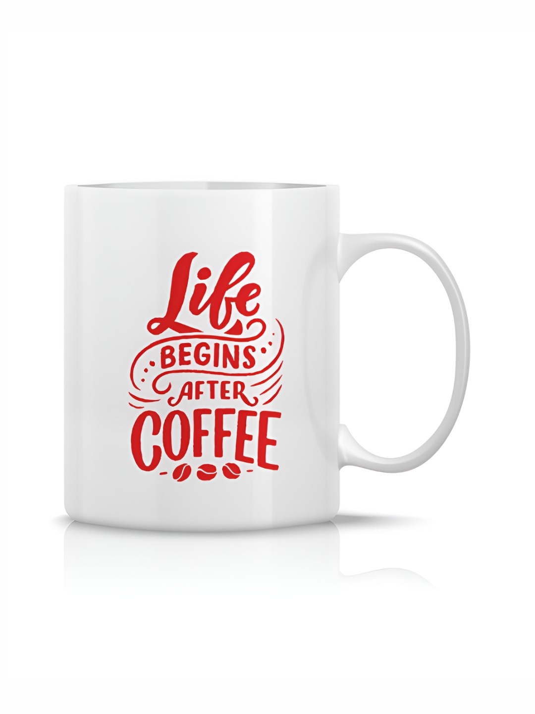 

The Decor Lane White Printed Ceramic Glossy Mugs