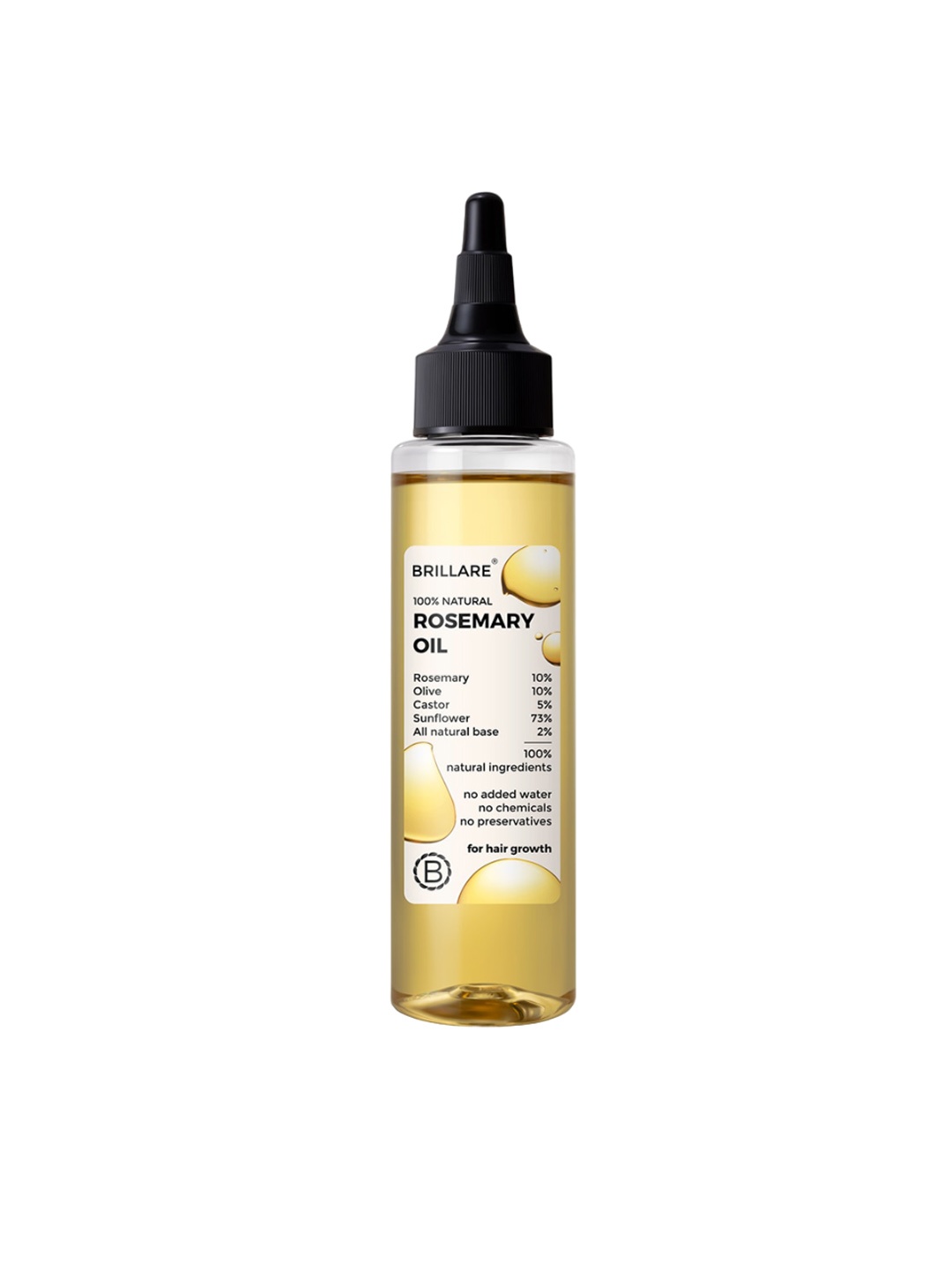 BRILLARE Natural Rosemary Hair Oil For Hair Growth - 100ml