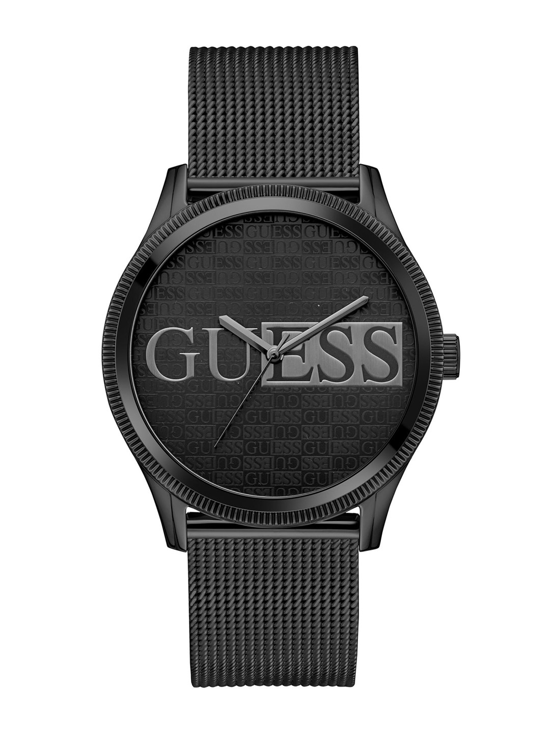 

GUESS Men Textured Dial & Bracelet Style Straps Analogue Watch GW0710G3, Black