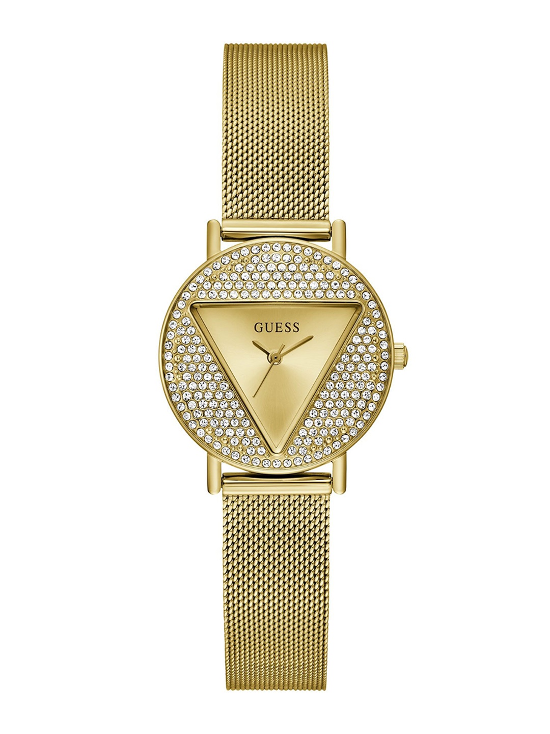 

GUESS Women Embellished Dial & Metal Straps Analogue Watch GW0671L2, Gold