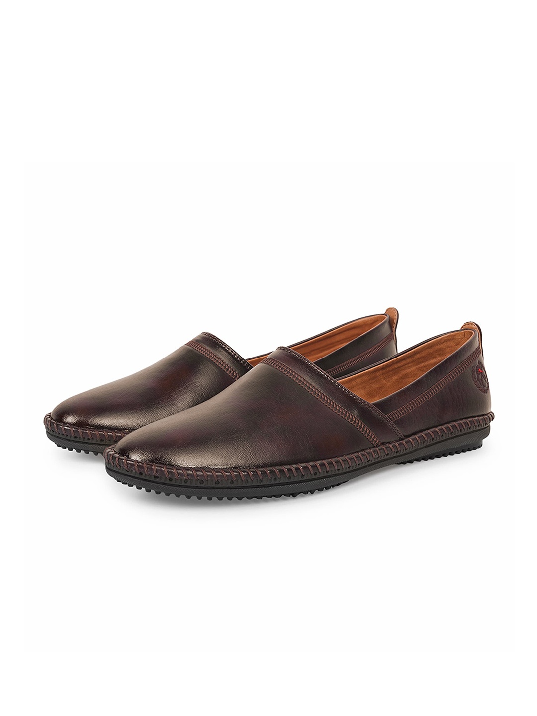 

Big Boon Men Textured Lightweight Mojaris, Bronze