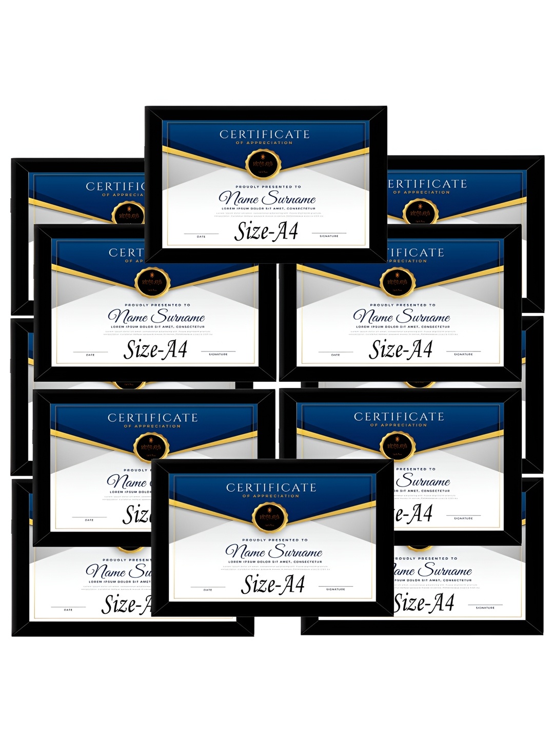 

Stuthi Arts Black12 Pieces Wooden Wall Photo Frames, Black