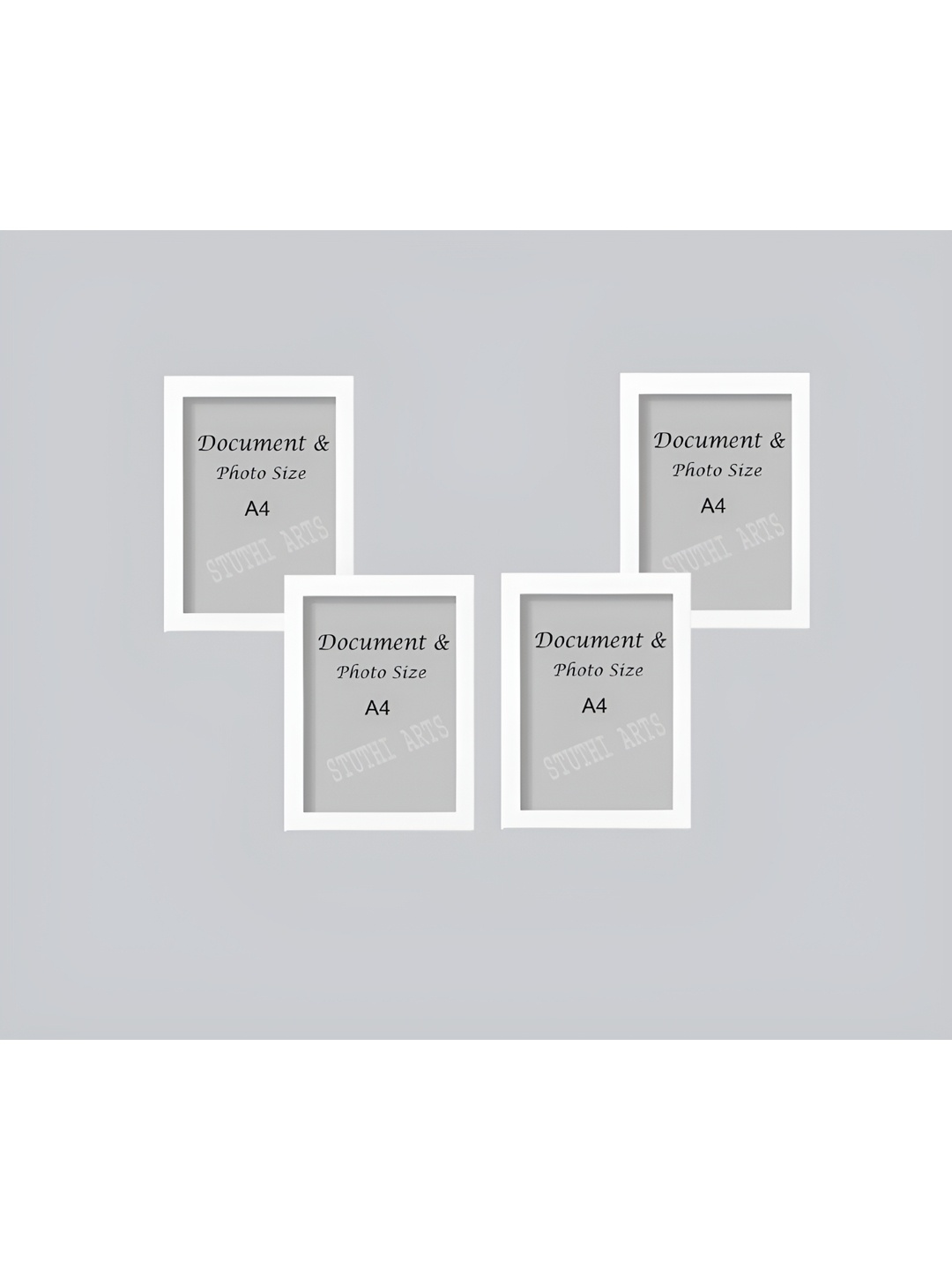 

Stuthi Arts White 4 Pieces Wooden Wall Photo Frames