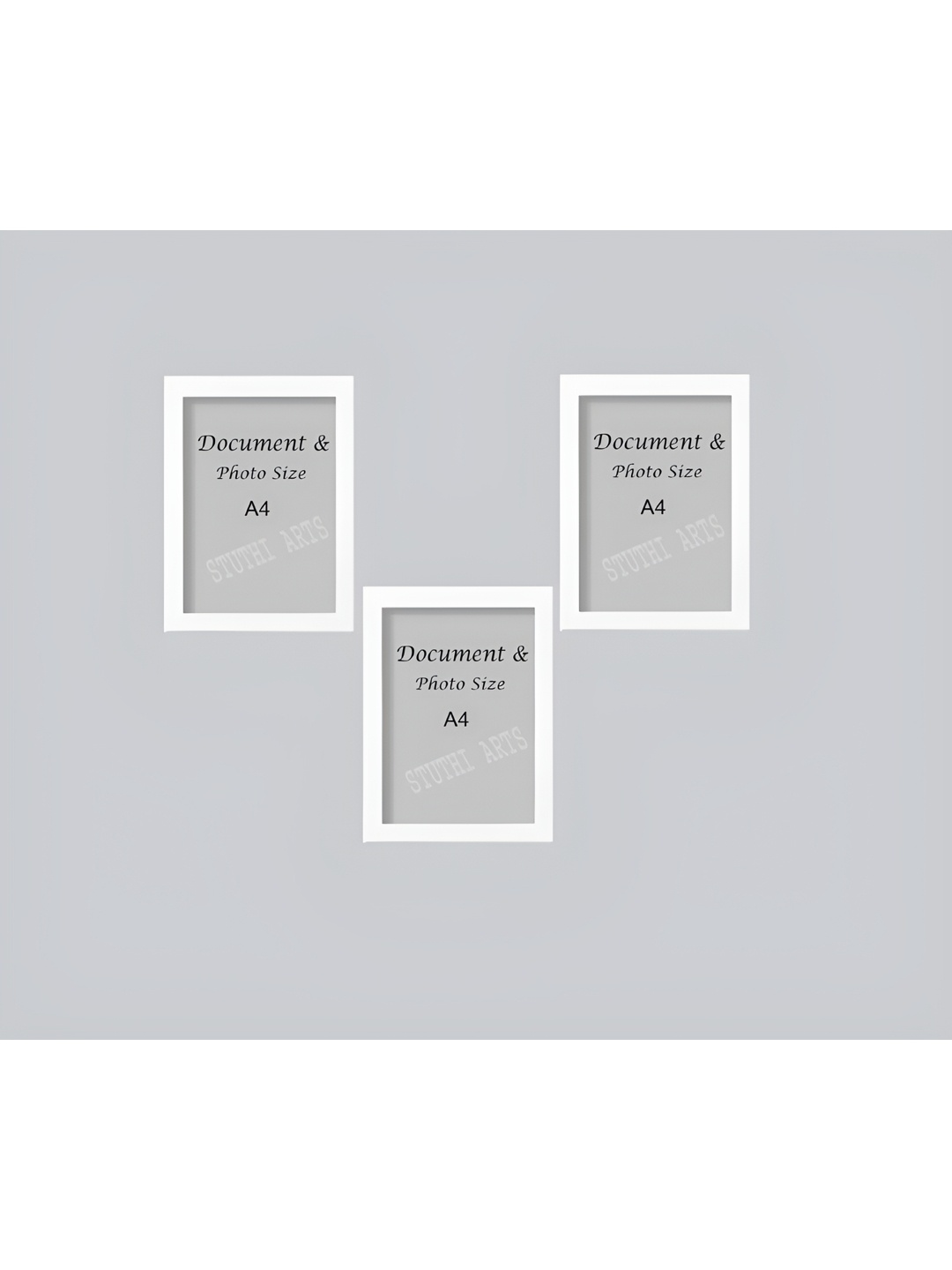 

Stuthi Arts White 3 Pieces Wooden Wall Photo Frames