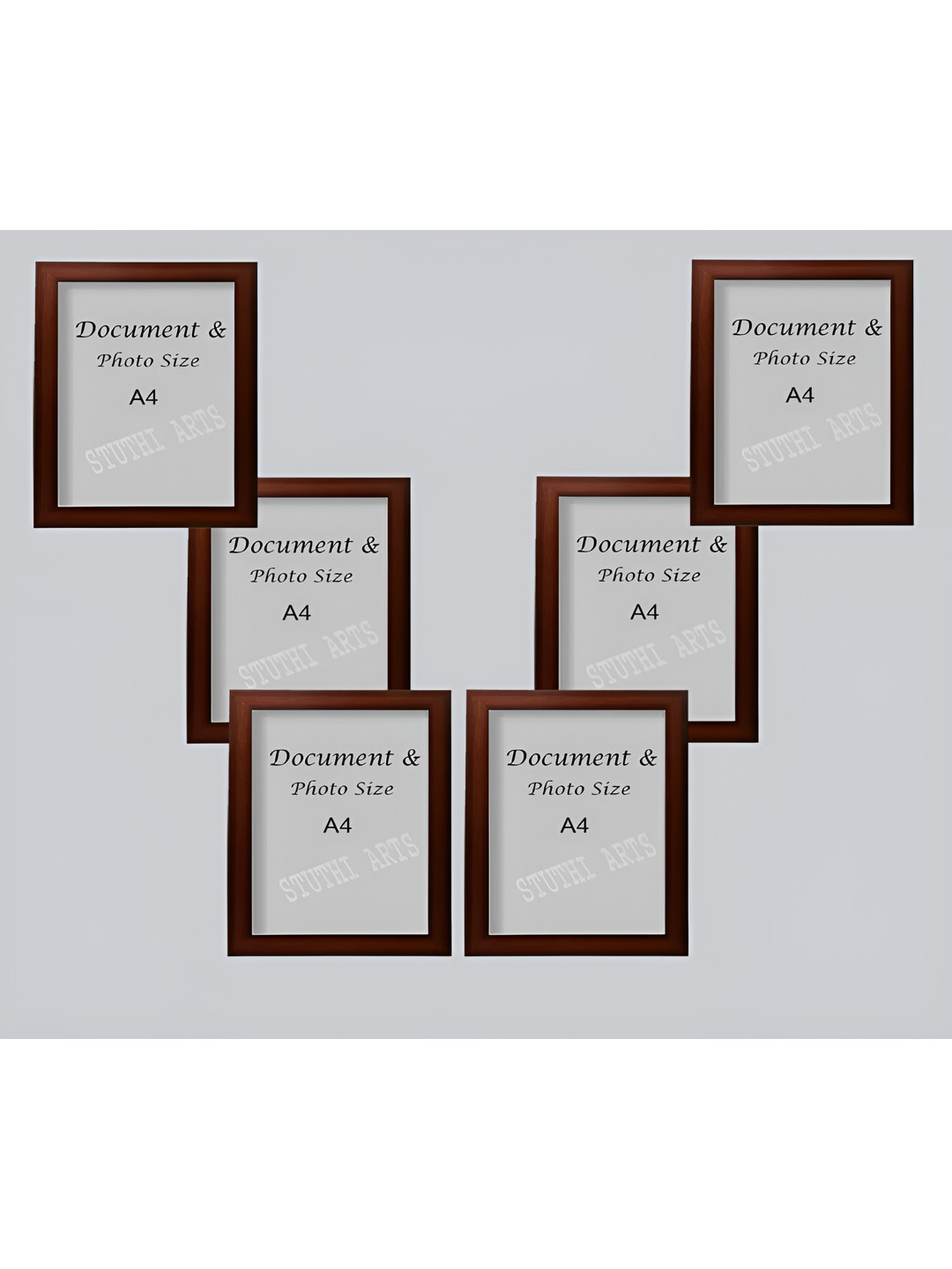 

Stuthi Arts Brown 6 Pieces Wooden Wall Photo Frames