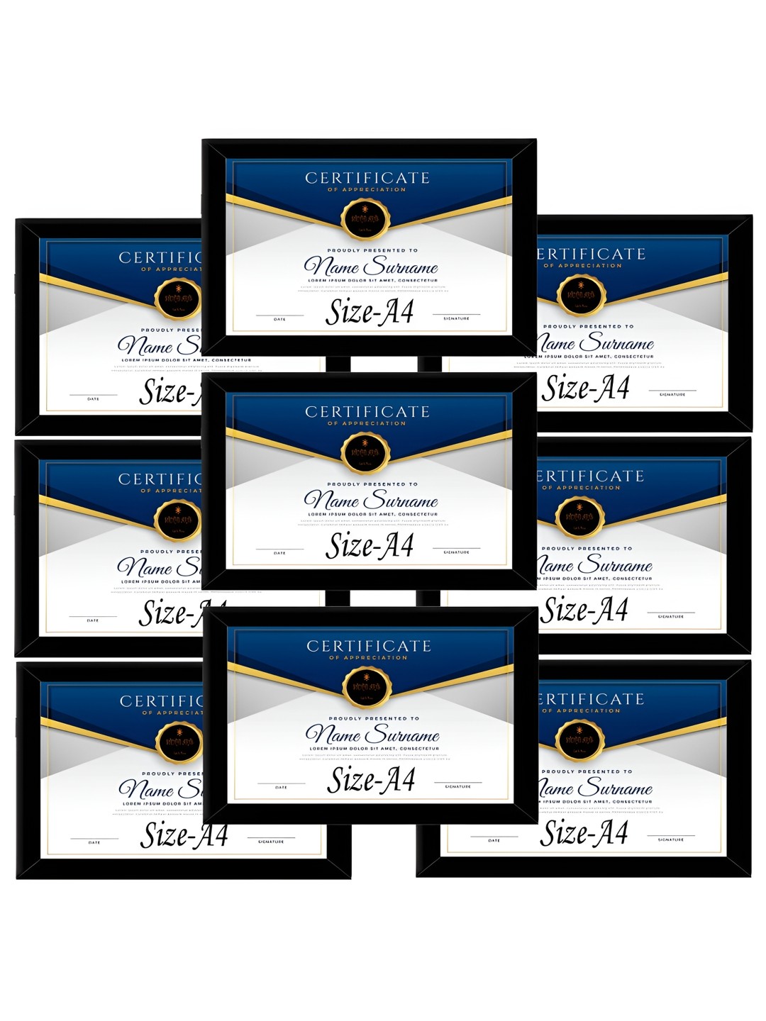 

Stuthi Arts Black 9 Pieces Wooden Wall Photo Frames