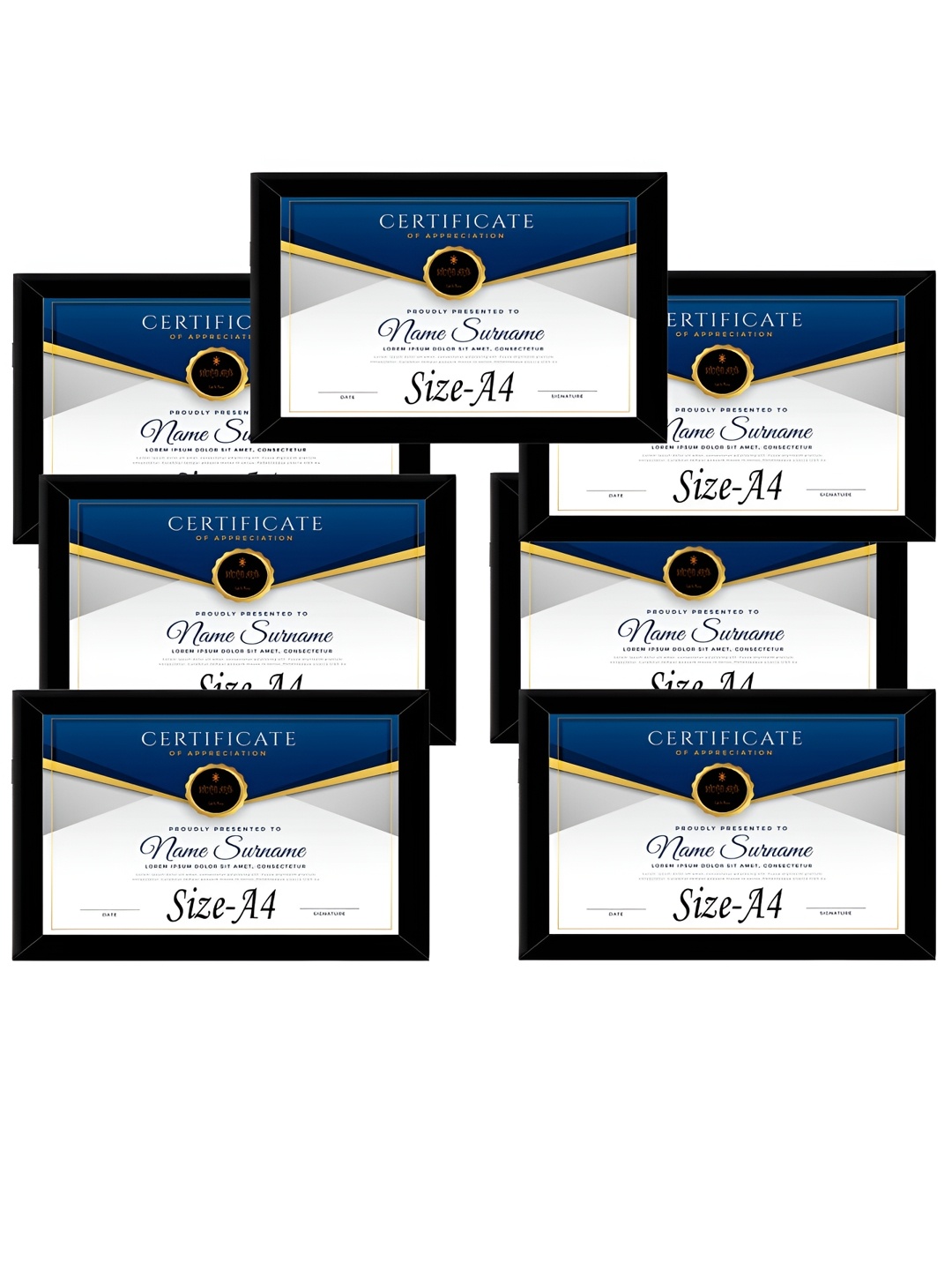 

Stuthi Arts Black 7 Pieces Wooden Wall Photo Frames
