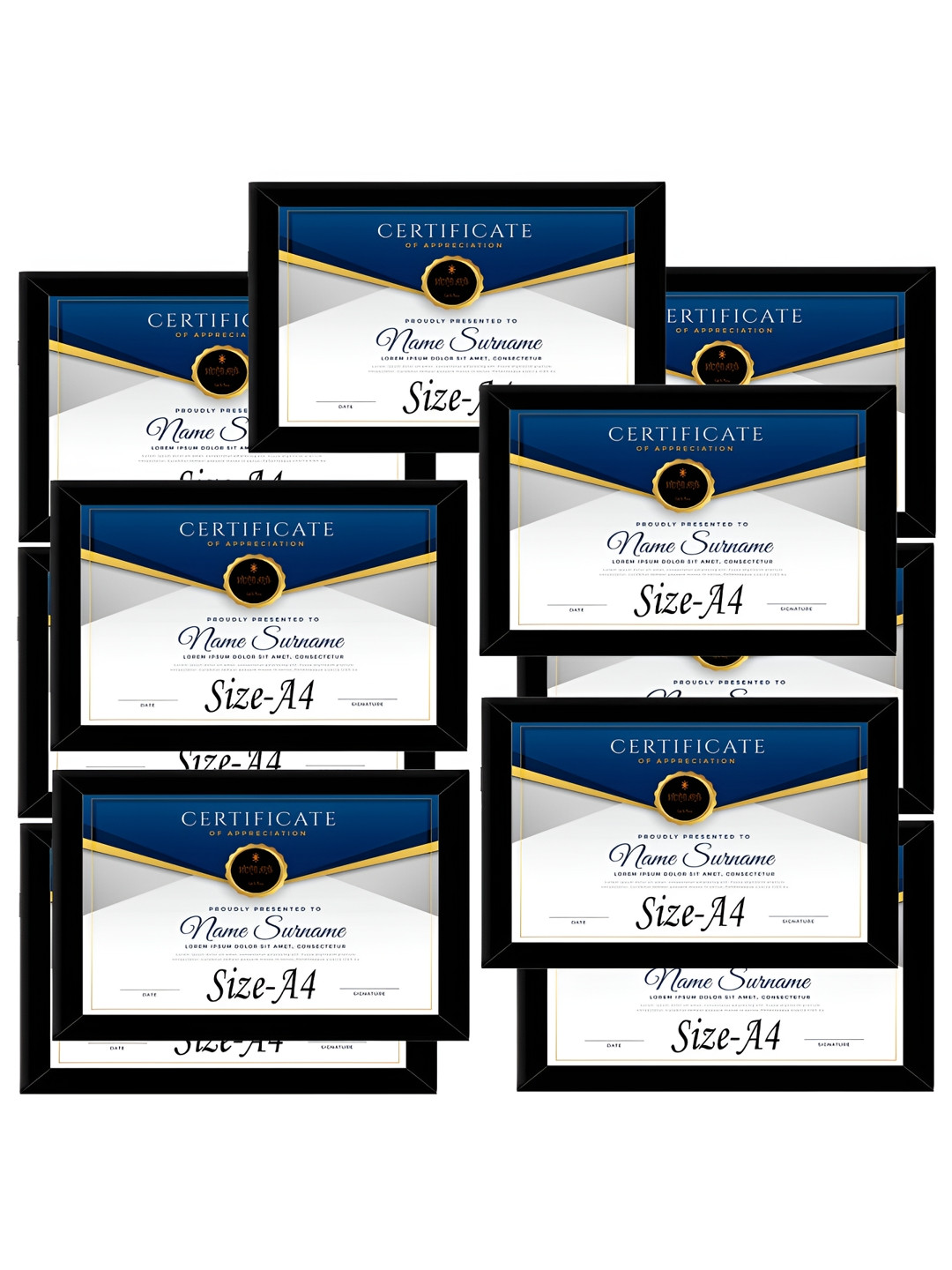 

Stuthi Arts Black 11 Pieces Wooden Wall Photo Frames