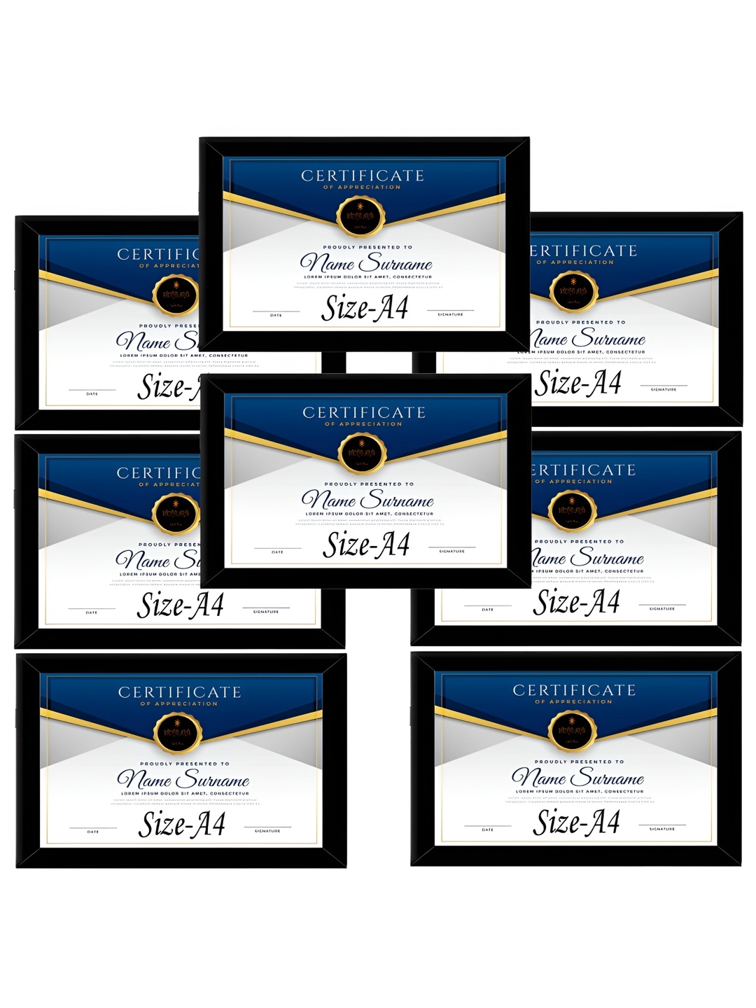 

Stuthi Arts Black 8 Pieces Wooden Wall Photo Frames