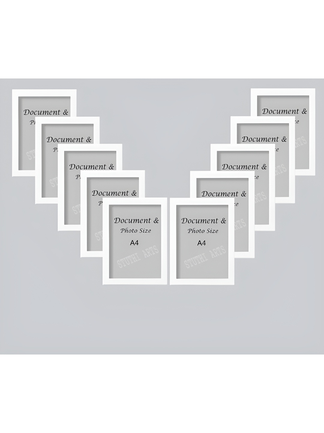 

Stuthi Arts White 10 Pieces Wooden Wall Photo Frames