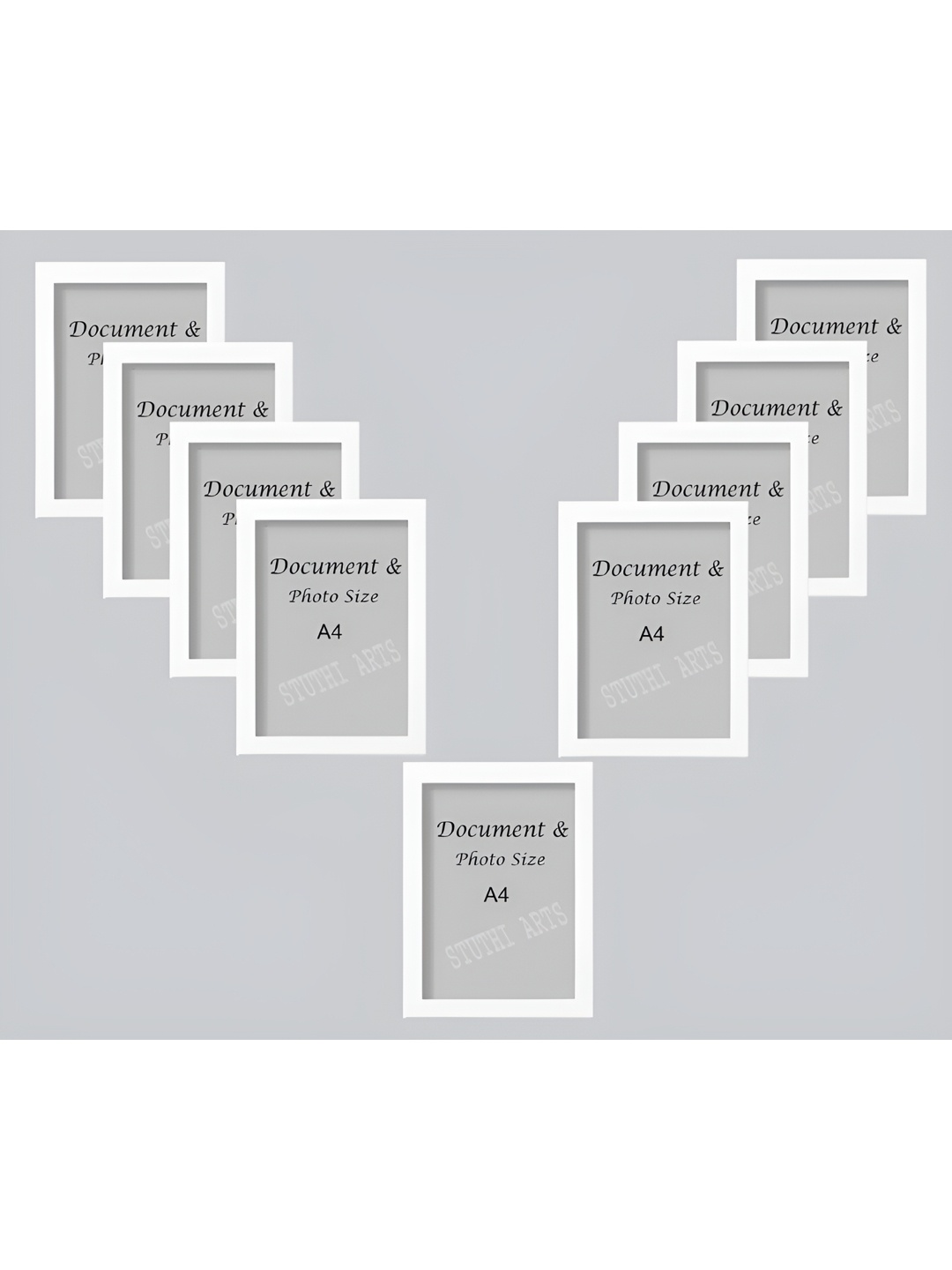 

Stuthi Arts White 9 Pieces Wooden Wall Photo Frames
