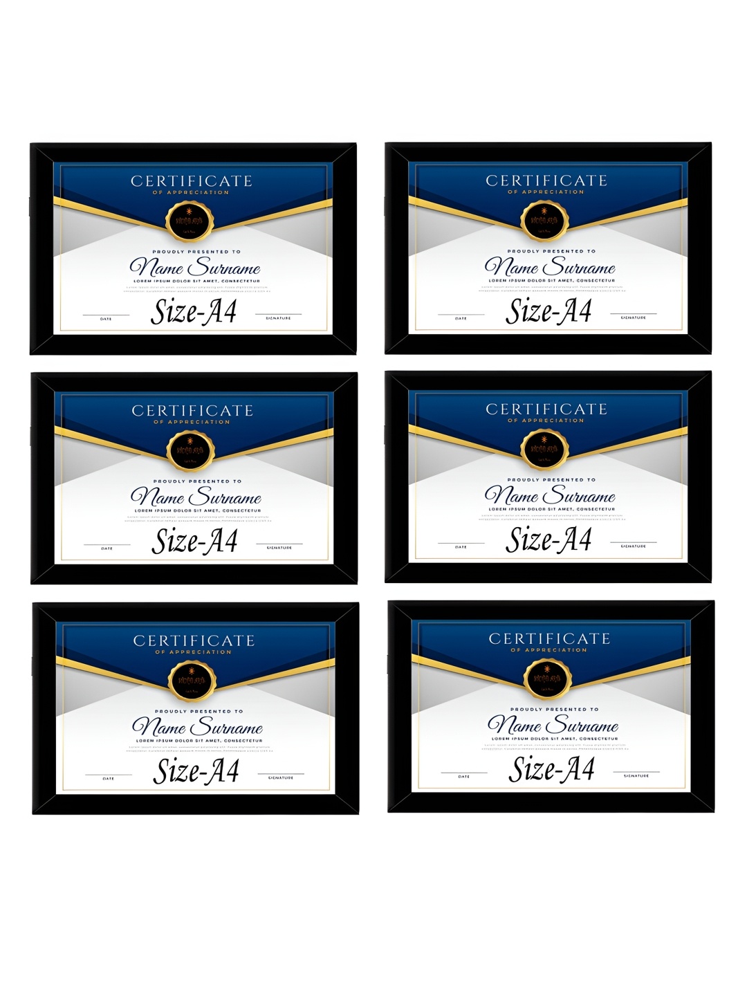 

Stuthi Arts Black 6 Pieces Wooden Wall Photo Frames