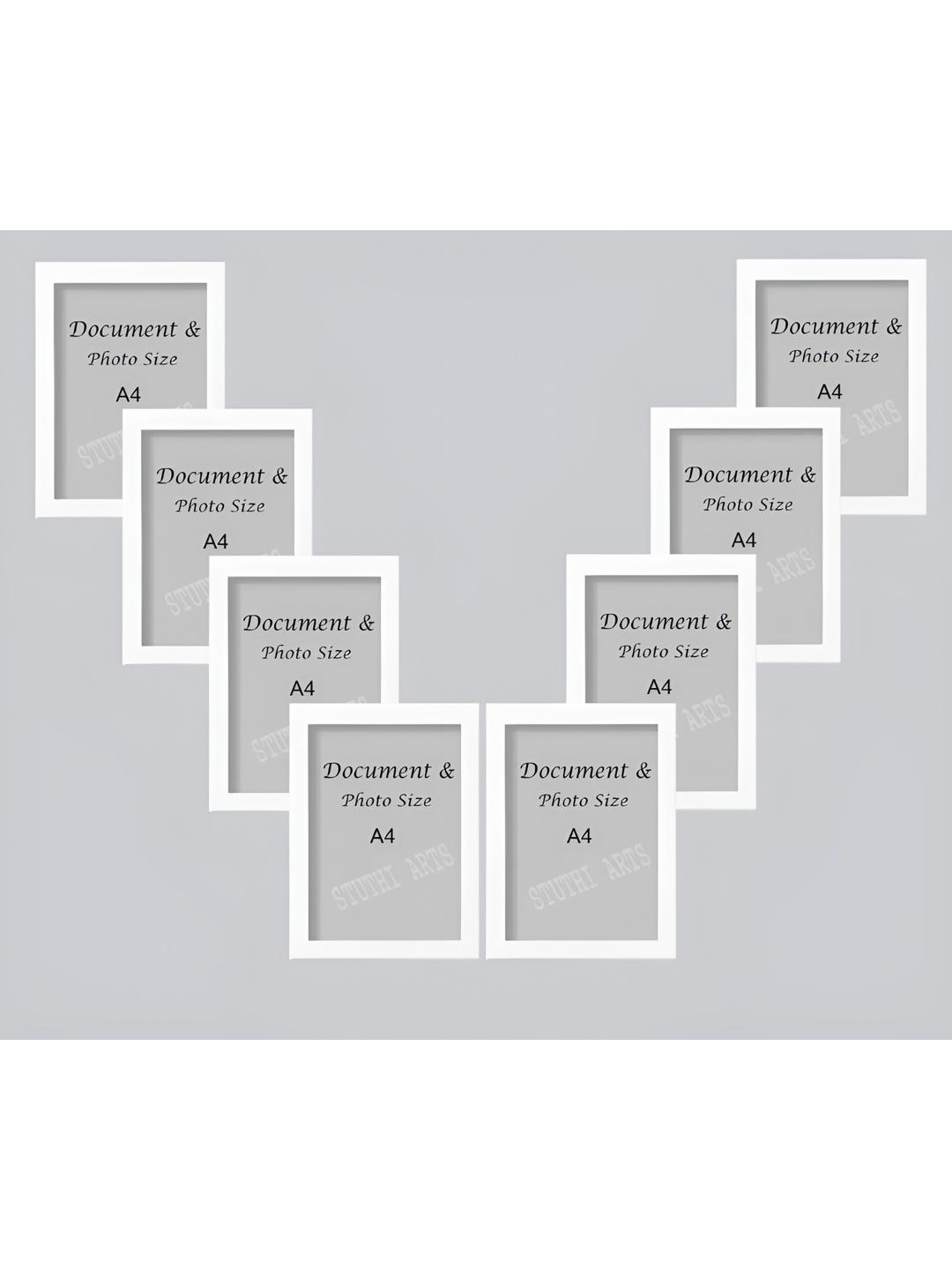 

Stuthi Arts White 8 Pieces Wooden Wall Photo Frames