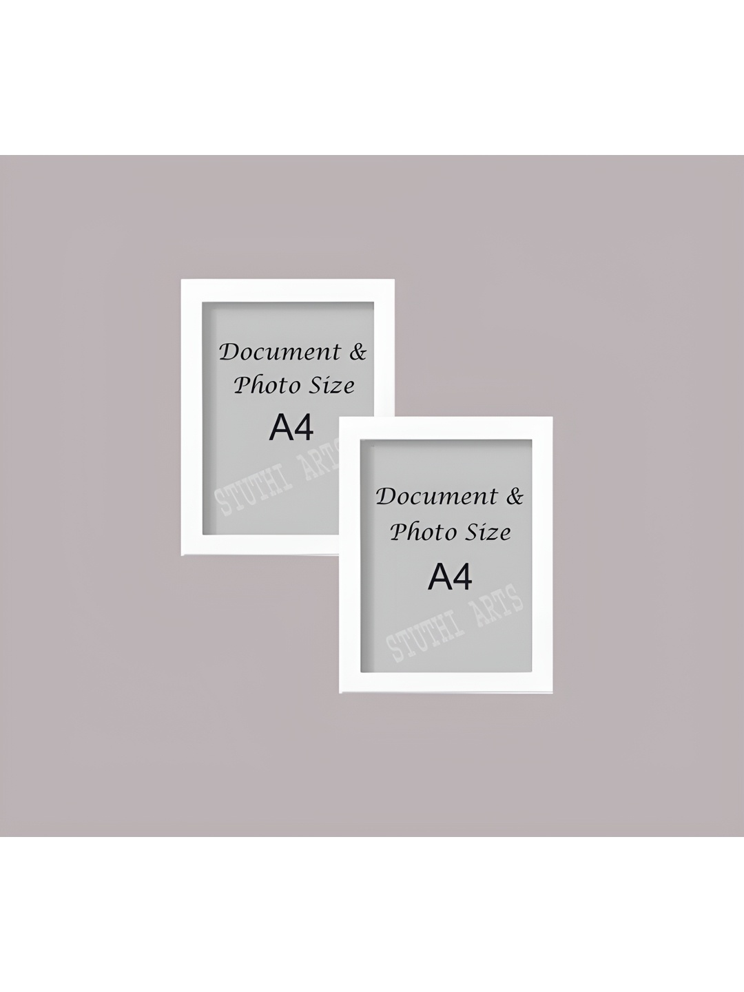 

Stuthi Arts White 2 Pieces Wooden Wall Photo Frames