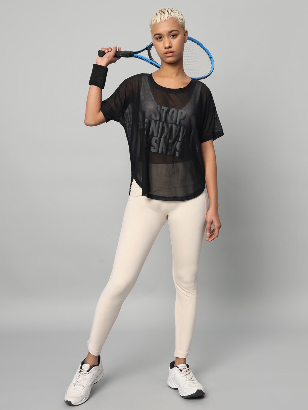 

MKH Typography Printed Dri-FIT Relaxed Fit T-shirt, Black