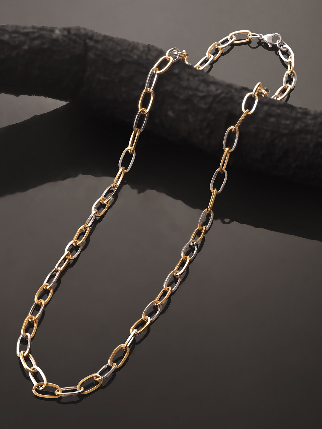 

The Roadster Lifestyle Co. Gold-Toned & Silver -Toned Gold-Plated Link Chain