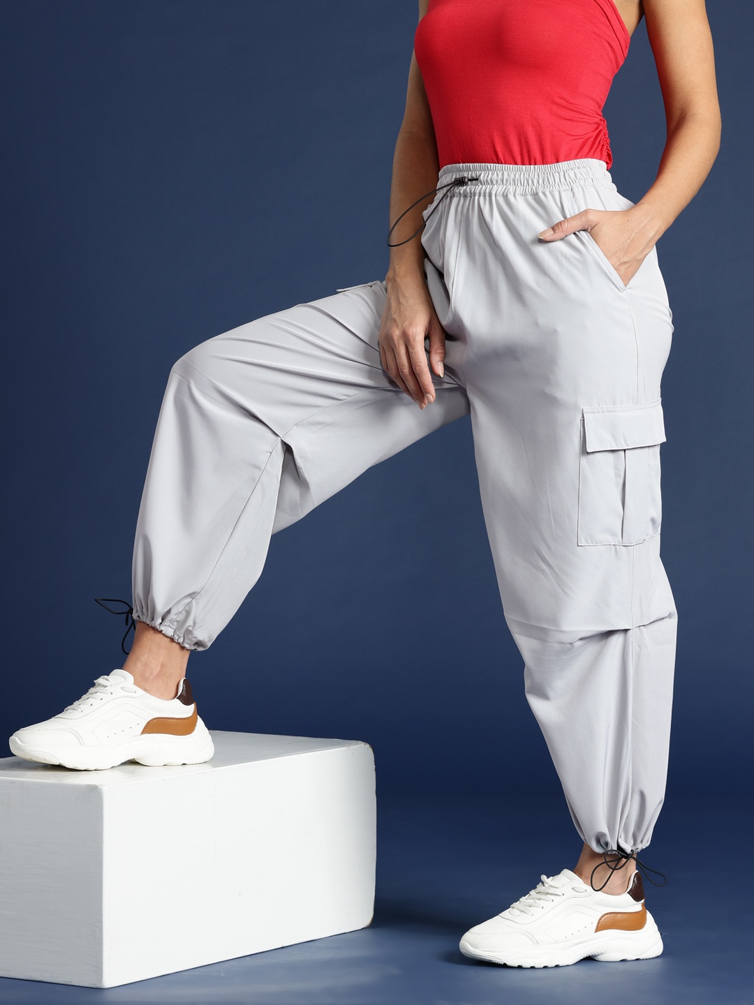 

Mast & Harbour Parachute Trousers, Grey