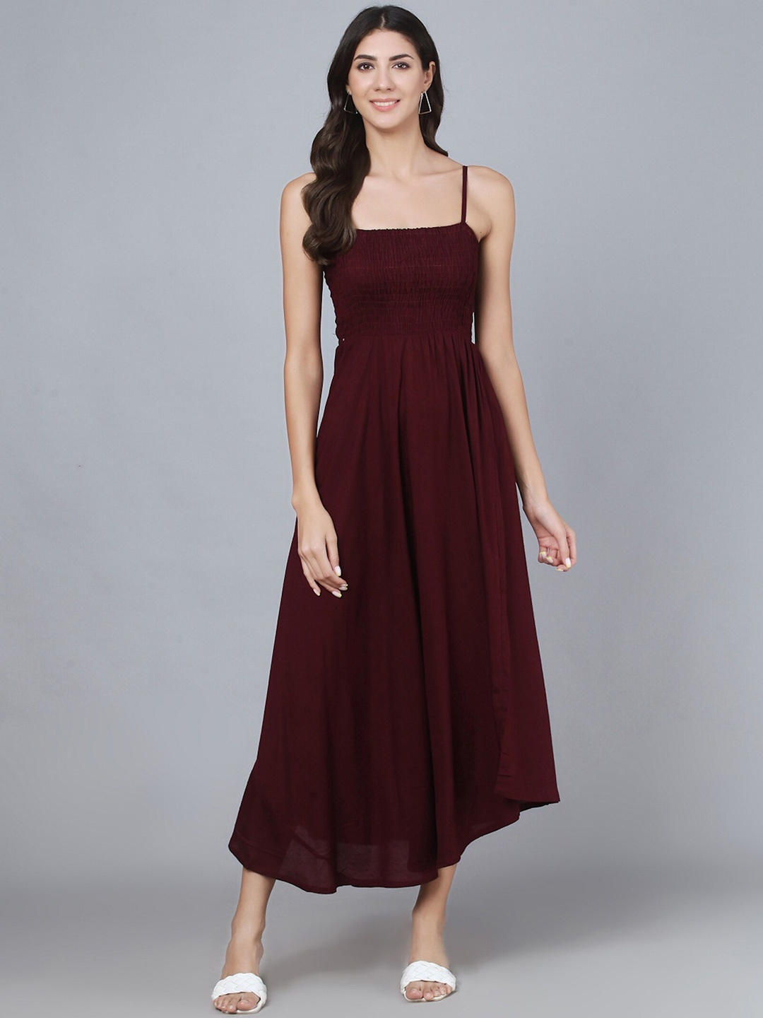 

Vastralay Shoulder Straps A-Line Dress, Purple