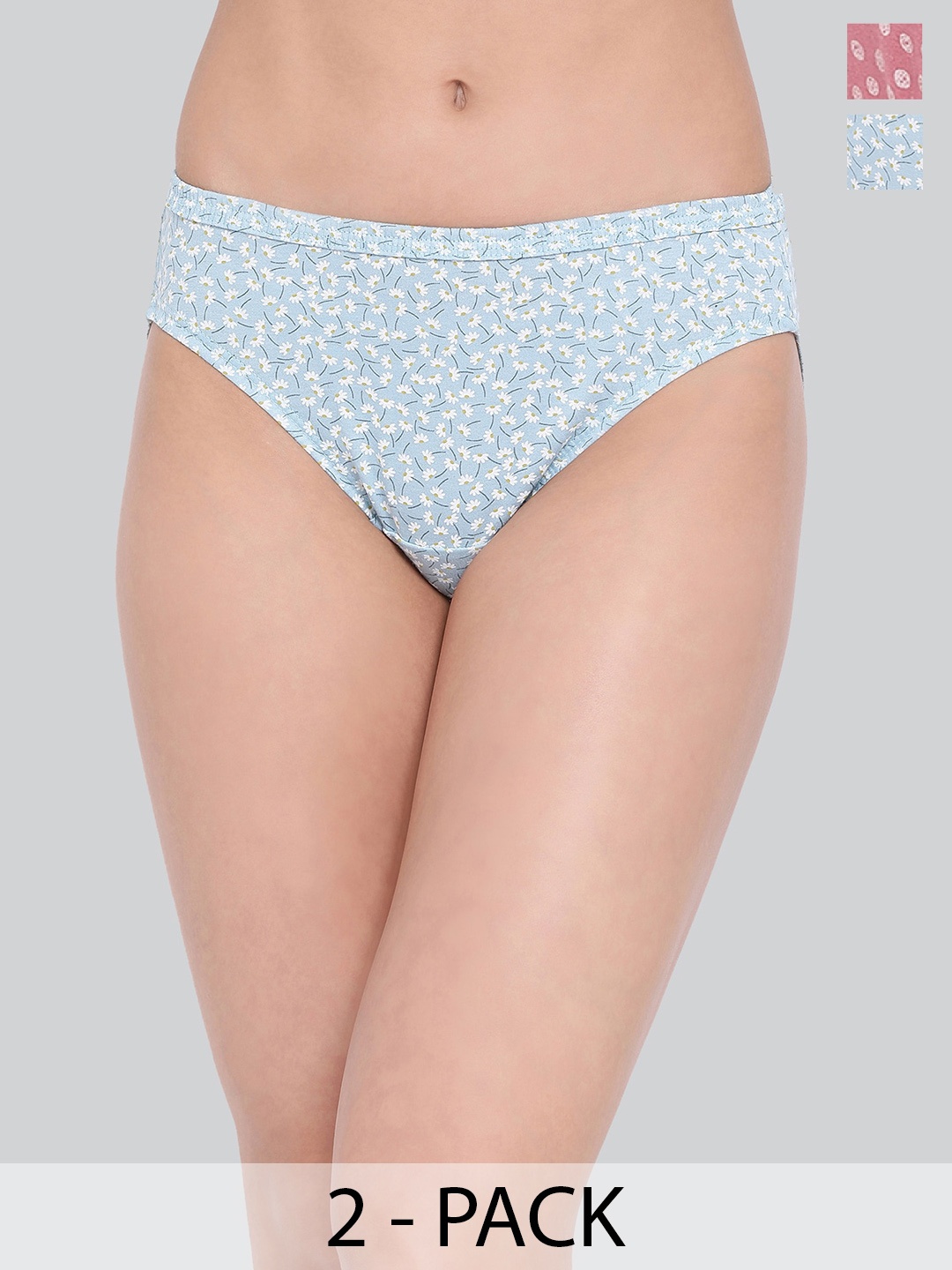 

LYRA Pack of 2 Assorted Combed Cotton Anti-Odour Bikini Briefs