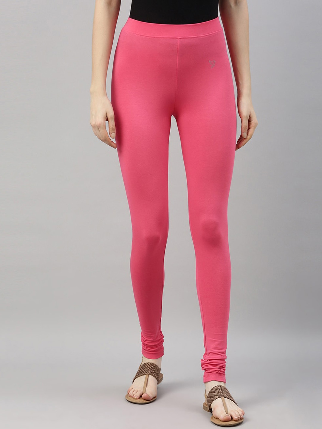 

TWIN BIRDS Churidar Length Slip-On Leggings, Pink