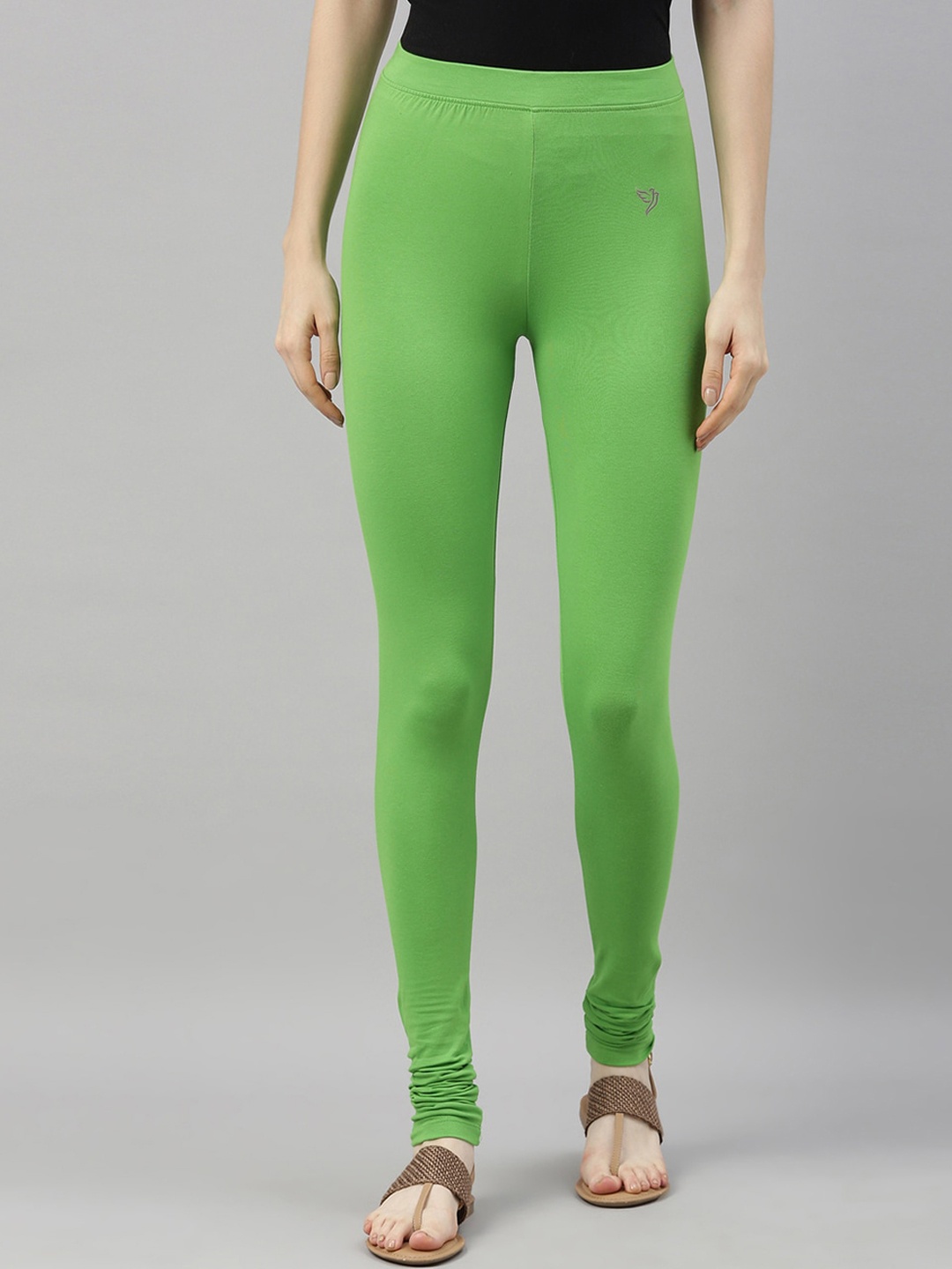 

TWIN BIRDS Churidar Length Slip-On Leggings, Green