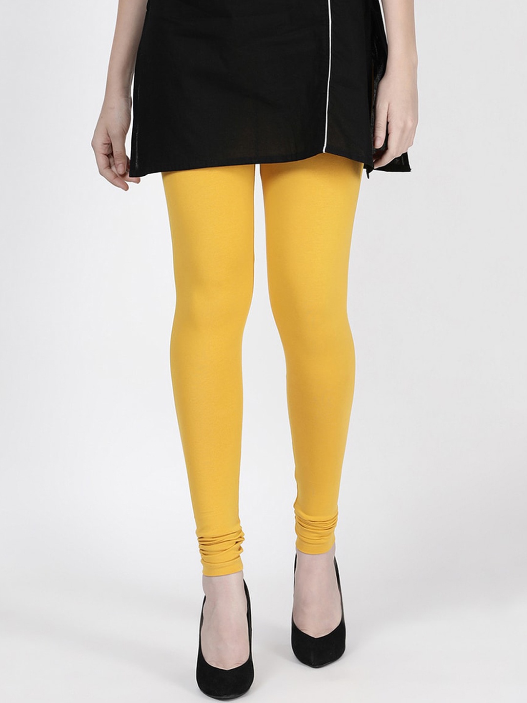 

TWIN BIRDS Churidar Length Slip-On Leggings, Yellow