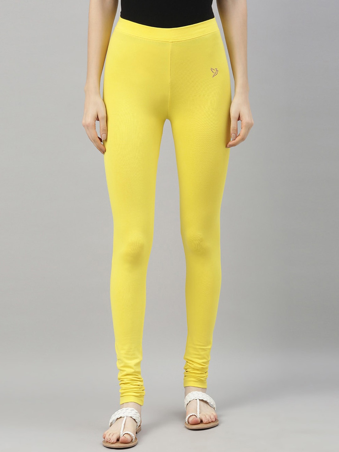 

TWIN BIRDS Churidar Length Slip-On Leggings, Yellow