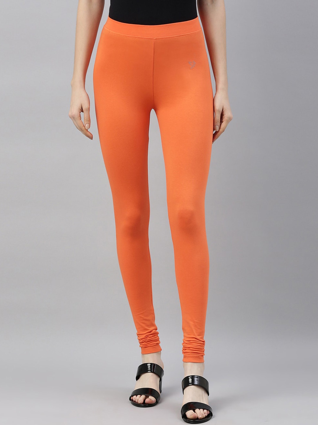 

TWIN BIRDS Churidar Length Slip-On Leggings, Orange