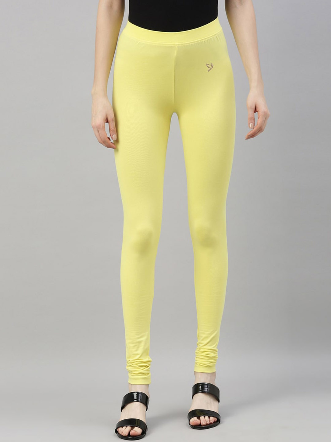 

TWIN BIRDS Churidar Length Slip-On Leggings, Yellow