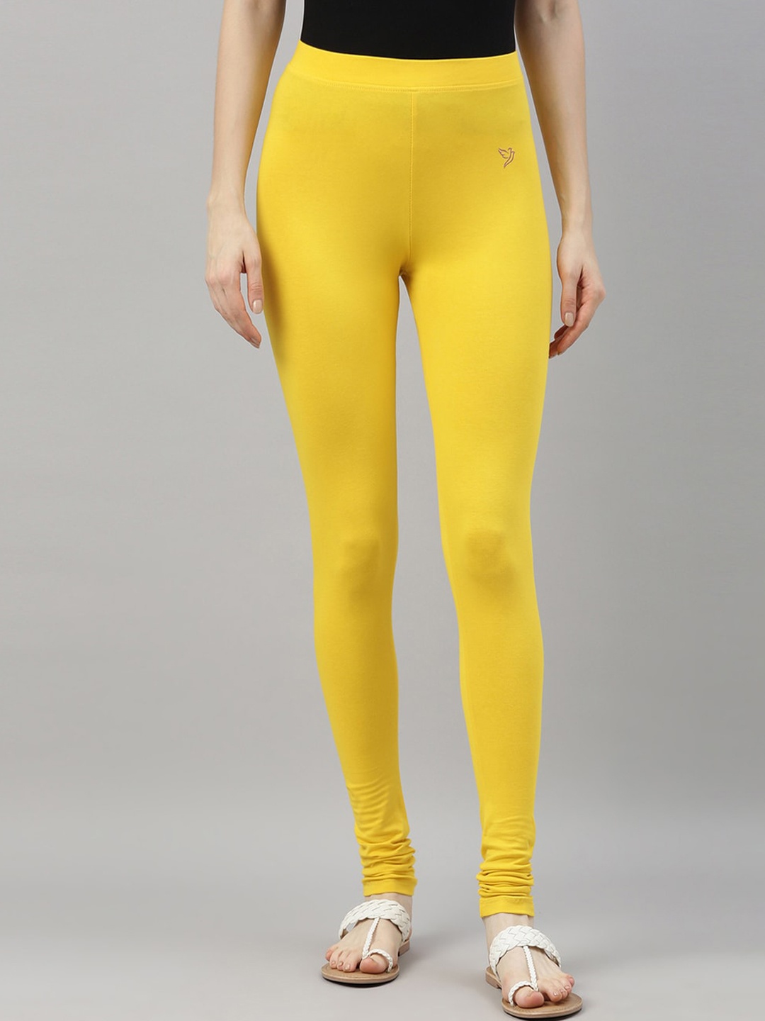 

TWIN BIRDS Churidar Length Slip-On Leggings, Yellow