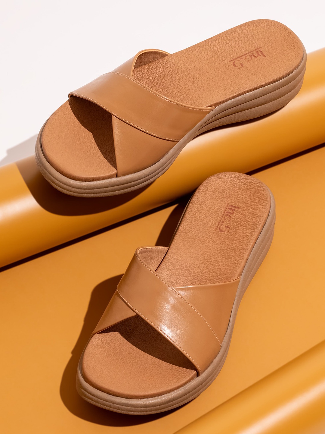 

Inc 5 Open Toe Comfort Heels, Beige