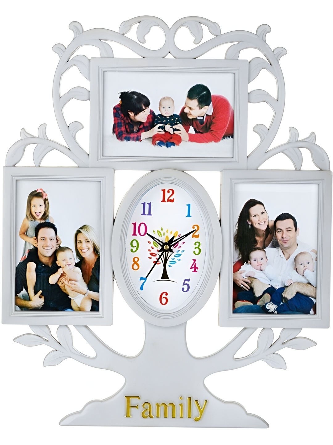 

Attractionz White & Black Textured Contemporary Analogue Oval Wall Clock