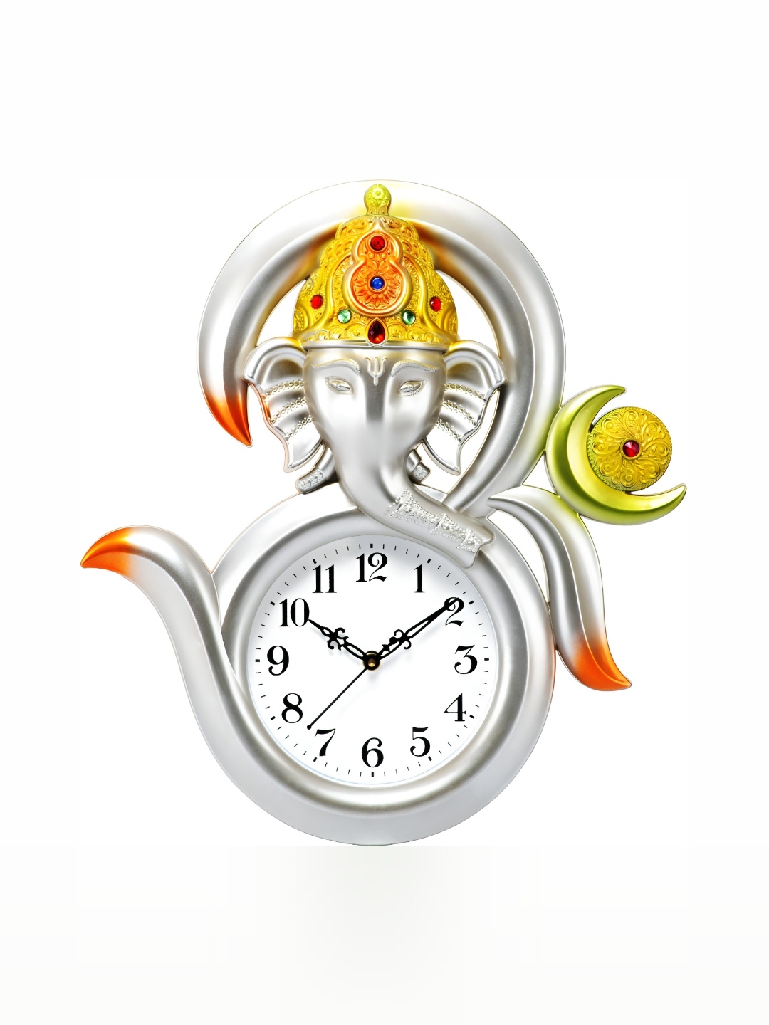 

Attractionz Silver-Toned & White Textured Round Shaped Contemporary Wall Clock