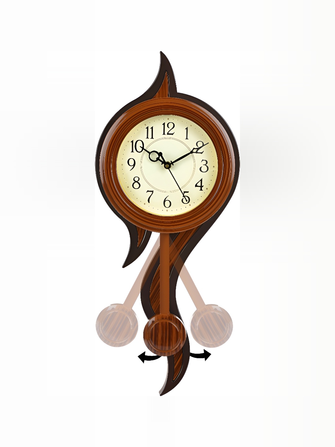 

Attractionz Brown Round Contemporary Wall Clock