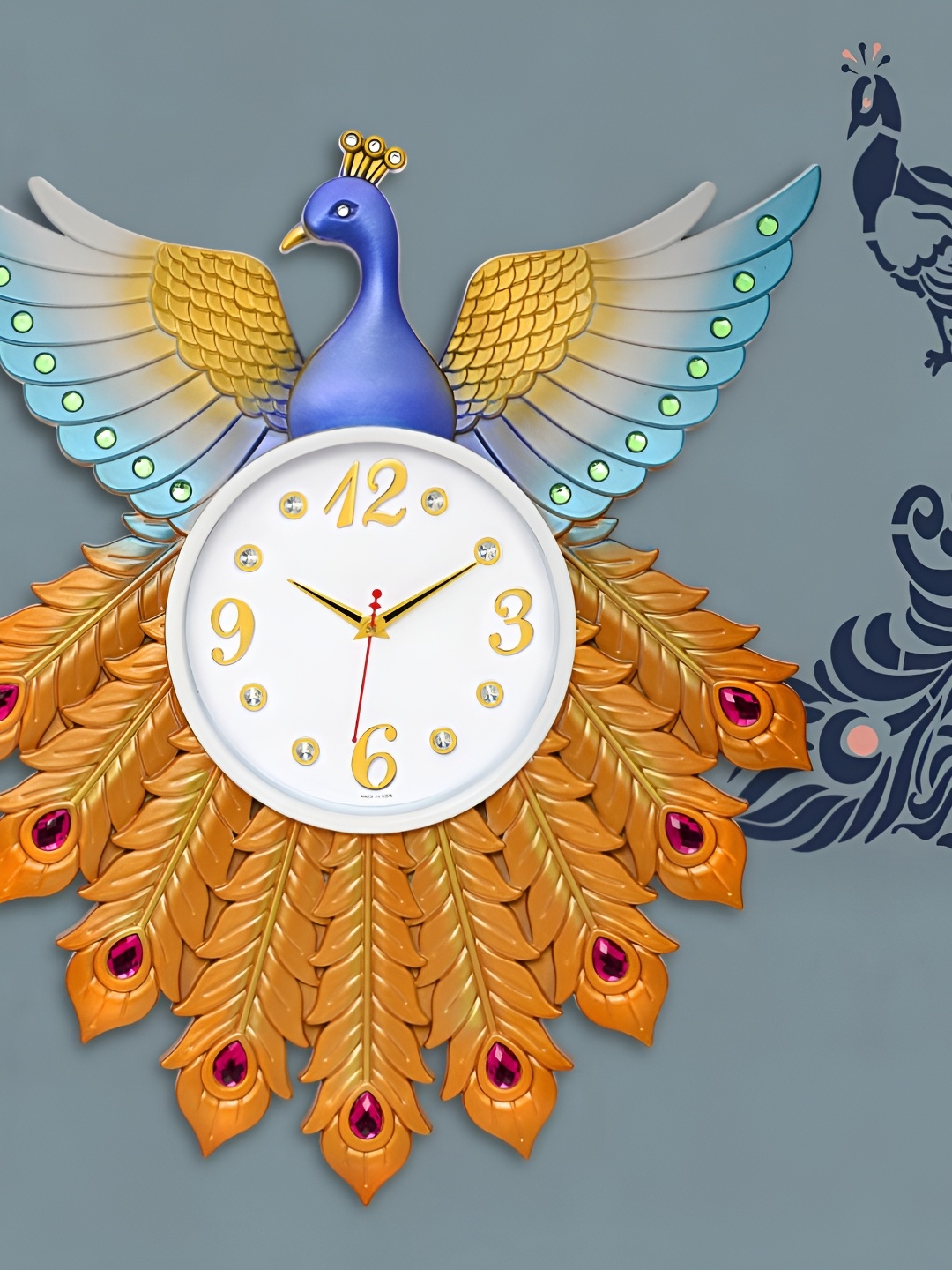 

Attractionz Blue & Beige Round Textured Contemporary Wall Clock
