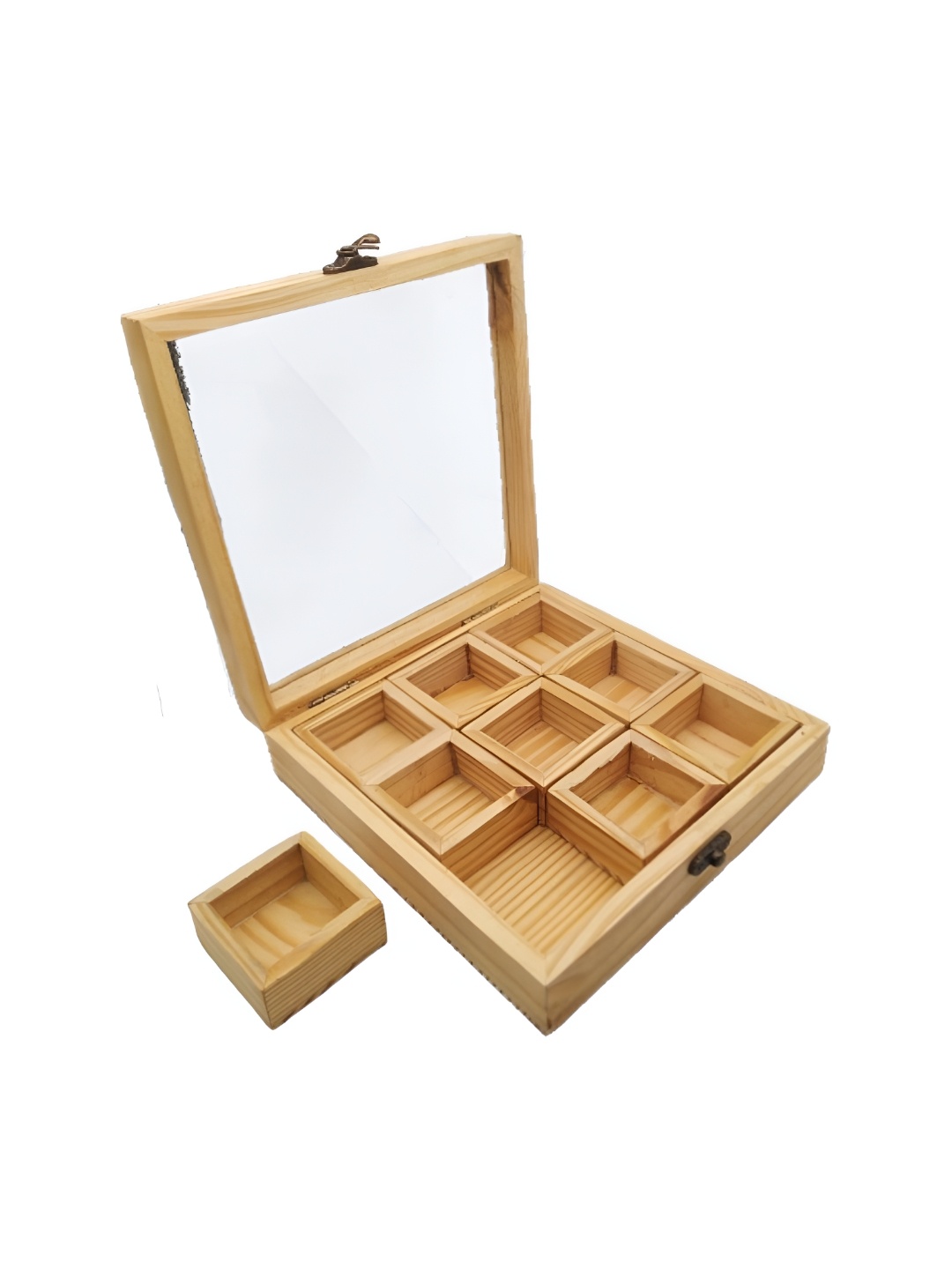 

INDIA MEETS INDIA Brown Wooden Spice Box