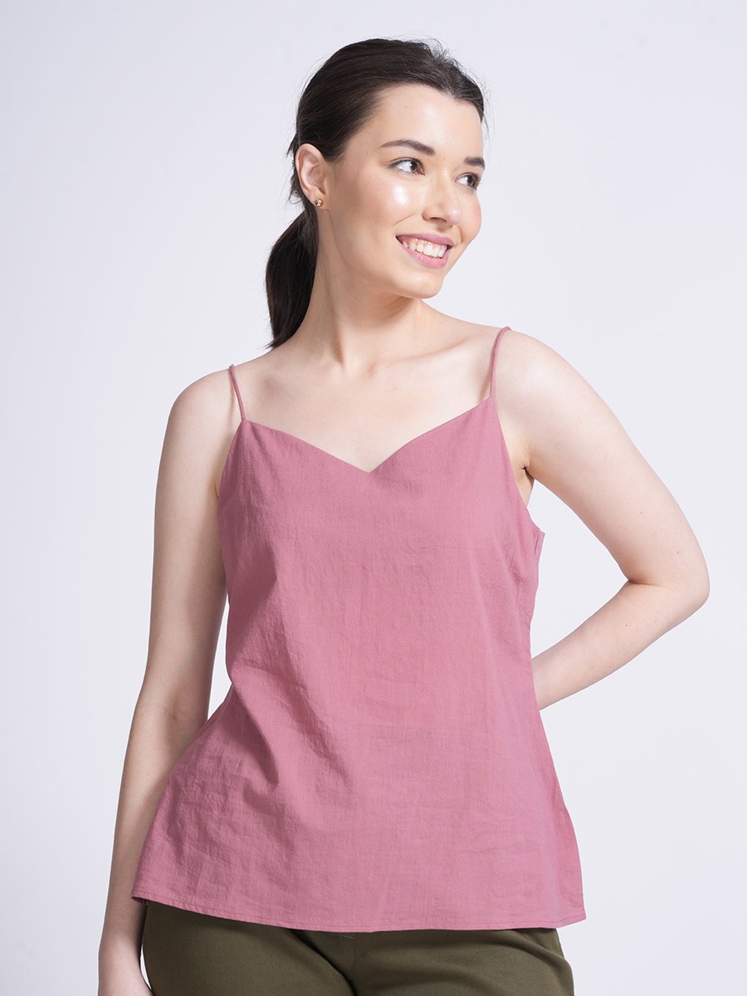 

Saltpetre Shoulder Straps Regular Top, Pink