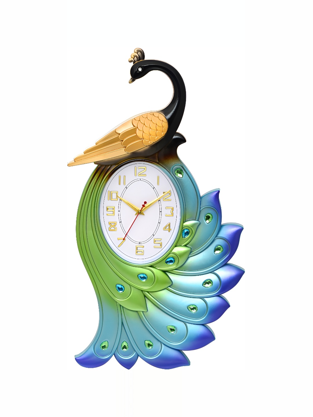 

Attractionz Blue & White Oval Textured Analogue Contemporary Wall Clock