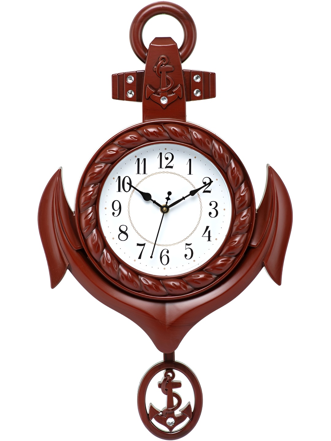 

Attractionz Brown & White Textured Analogue Contemporary Wall Clock