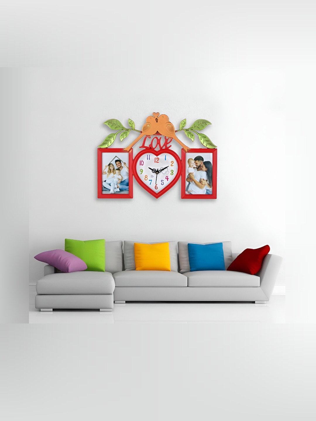 

Attractionz Red & White Abstract Shaped Contemporary Wall Clock